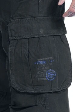 "Industry Vintage 3/4" Short Schwarz Von Brandit -Stil Tanz Verkaufsgeschäft 185237d emp