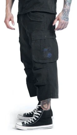 "Industry Vintage 3/4" Short Schwarz Von Brandit -Stil Tanz Verkaufsgeschäft 185237wa2 emp