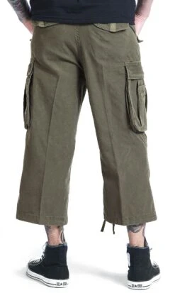 "Industry Vintage 3/4" Short Oliv Von Brandit -Stil Tanz Verkaufsgeschäft 185241wb emp