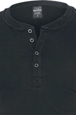 "Basic Henley" Langarmshirt Schwarz Von Urban Classics -Stil Tanz Verkaufsgeschäft 206557d emp