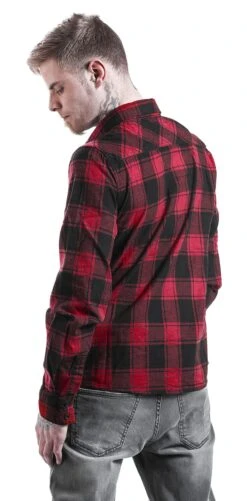 "Checkshirt" Flanellhemd Rot/schwarz Von Brandit -Stil Tanz Verkaufsgeschäft 228664wb