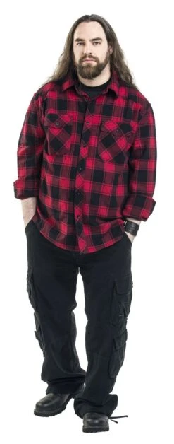 "Checkshirt" Flanellhemd Rot/schwarz Von Brandit -Stil Tanz Verkaufsgeschäft 228664wc