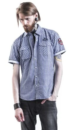 "Berny" Kurzarmhemd Navy Von Lonsdale London -Stil Tanz Verkaufsgeschäft 284917wa emp