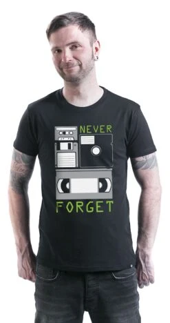 "Never Forget" T-Shirt Schwarz Von Sprüche -Stil Tanz Verkaufsgeschäft 288336wa emp