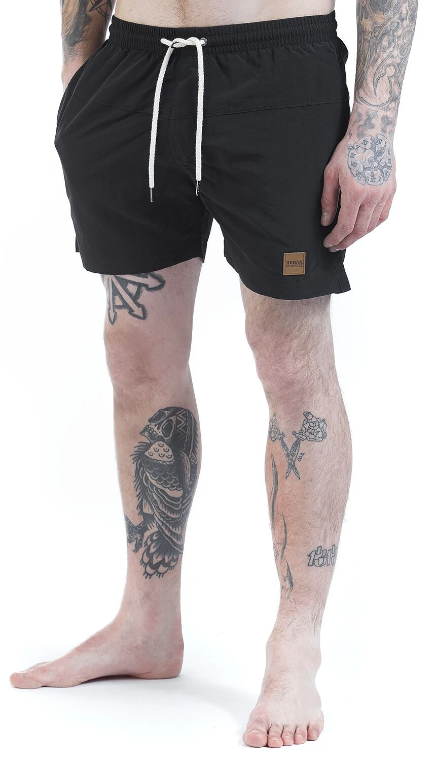 "Block Swim Shorts" Badeshort Schwarz Von Urban Classics 7 "Block Swim Shorts" Badeshort Schwarz Von Urban Classics – Bild 5