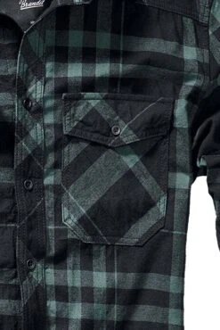 "Checkshirt" Langarmhemd Schwarz/grün Von Brandit -Stil Tanz Verkaufsgeschäft 298957d