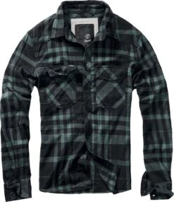 "Checkshirt" Langarmhemd Schwarz/grün Von Brandit -Stil Tanz Verkaufsgeschäft 298957za