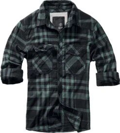 "Checkshirt" Langarmhemd Schwarz/grün Von Brandit -Stil Tanz Verkaufsgeschäft 298957za2