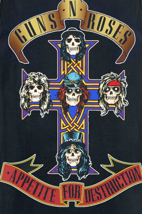 "Appetite For Destruction" Tank-Top Schwarz Von Guns N' Roses 4 "Appetite For Destruction" Tank-Top Schwarz Von Guns N' Roses – Bild 2