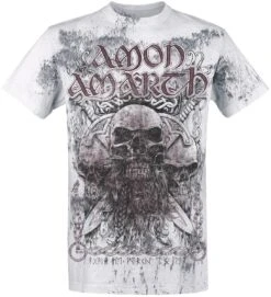 "Beardskulls" T-Shirt Hellgrau Von Amon Amarth