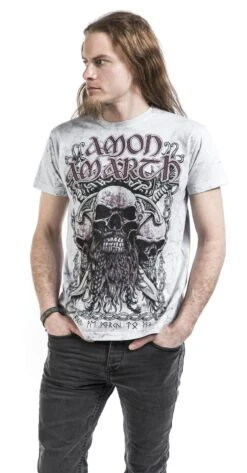 "Beardskulls" T-Shirt Hellgrau Von Amon Amarth -Stil Tanz Verkaufsgeschäft 326000wa emp