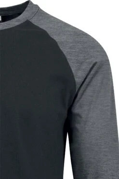 "Contrast 3/4 Sleeve Raglan Tee" Langarmshirt Schwarz/charcoal Von Urban Classics -Stil Tanz Verkaufsgeschäft 343711d emp
