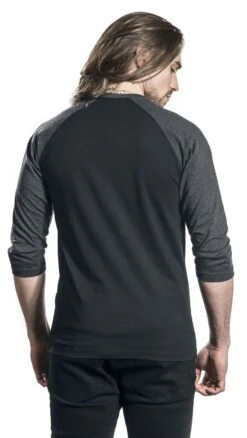 "Contrast 3/4 Sleeve Raglan Tee" Langarmshirt Schwarz/charcoal Von Urban Classics -Stil Tanz Verkaufsgeschäft 343711wb emp