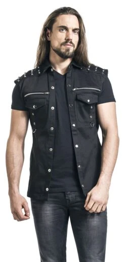 "Ronnie" Kurzarmhemd Schwarz Von Vixxsin -Stil Tanz Verkaufsgeschäft 344607wa emp