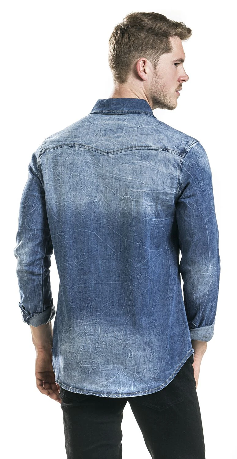 "Riley Denimshirt" Jeanshemd Blau Von Brandit 7 "Riley Denimshirt" Jeanshemd Blau Von Brandit – Bild 5