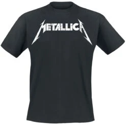 "Textured Logo" T-Shirt Schwarz Von Metallica