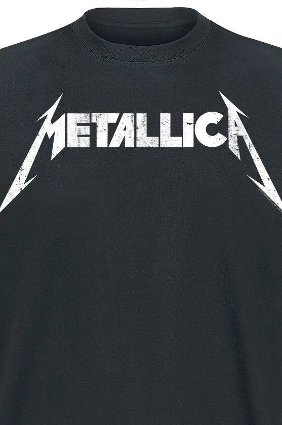 "Textured Logo" T-Shirt Schwarz Von Metallica 5 "Textured Logo" T-Shirt Schwarz Von Metallica – Bild 3