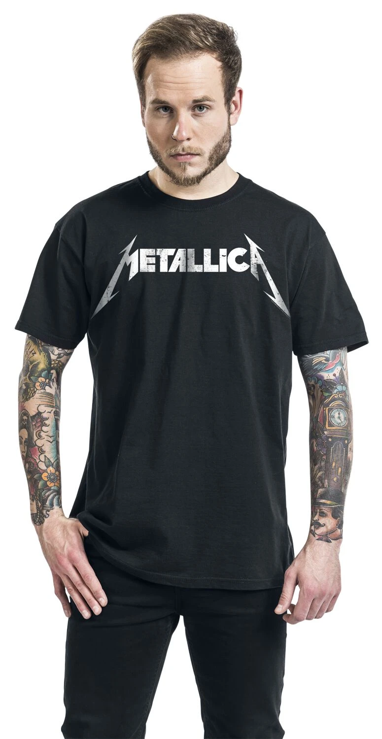 "Textured Logo" T-Shirt Schwarz Von Metallica 6 "Textured Logo" T-Shirt Schwarz Von Metallica – Bild 4