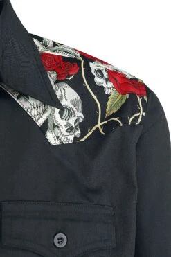 "Skull Rose" Langarmhemd Schwarz Von Banned Alternative -Stil Tanz Verkaufsgeschäft 369540d