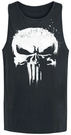 "Sprayed Skull Logo" Tank-Top Schwarz Von The Punisher