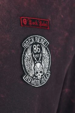 "Through The Glass" Langarmshirt Bordeaux Von Rock Rebel By EMP -Stil Tanz Verkaufsgeschäft 377801d