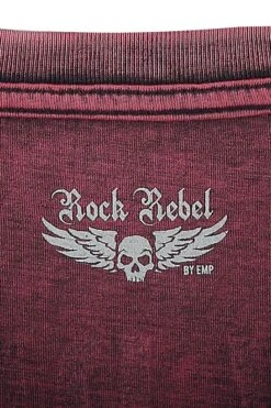 "Through The Glass" Langarmshirt Bordeaux Von Rock Rebel By EMP -Stil Tanz Verkaufsgeschäft 377801e