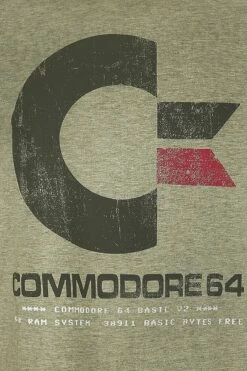 "C64 Logo - Vintage" T-Shirt Grün Meliert Von Commodore 64 -Stil Tanz Verkaufsgeschäft 378849d