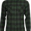 "Checked Flanell Shirt" Flanellhemd Schwarz/dunkelgrün Von Urban Classics -Stil Tanz Verkaufsgeschäft 379498a