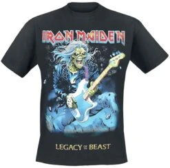 "Eddie On Bass" T-Shirt Schwarz Von Iron Maiden