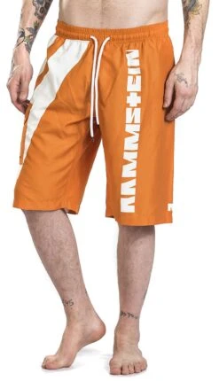 "Reise, Reise" Badeshort Orange/weiß Von Rammstein -Stil Tanz Verkaufsgeschäft 387011wa