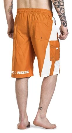 "Reise, Reise" Badeshort Orange/weiß Von Rammstein -Stil Tanz Verkaufsgeschäft 387011wb