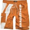 "Reise, Reise" Badeshort Orange/weiß Von Rammstein