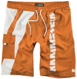 "Reise, Reise" Badeshort Orange/weiß Von Rammstein