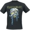 "Powerslave Head" T-Shirt Schwarz Von Iron Maiden -Stil Tanz Verkaufsgeschäft 390314a