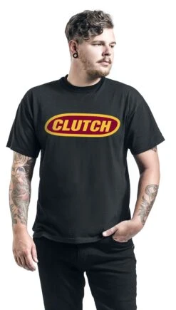"Logo" T-Shirt Schwarz Von Clutch -Stil Tanz Verkaufsgeschäft 391036wa
