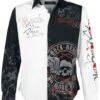 "There Is No Business Like Rock Business" Langarmhemd Schwarz/weiß Von Rock Rebel By EMP -Stil Tanz Verkaufsgeschäft 395292a