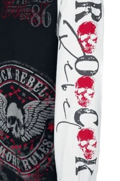 "There Is No Business Like Rock Business" Langarmhemd Schwarz/weiß Von Rock Rebel By EMP -Stil Tanz Verkaufsgeschäft 395292d2