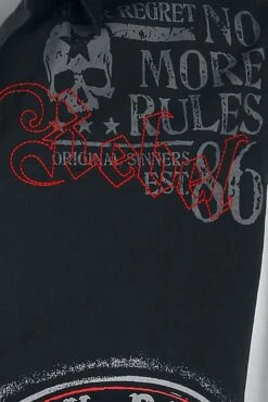 "There Is No Business Like Rock Business" Langarmhemd Schwarz/weiß Von Rock Rebel By EMP -Stil Tanz Verkaufsgeschäft 395292d3