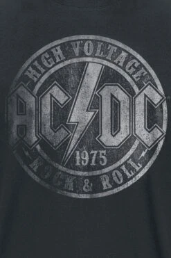 "High Voltage 1975" T-Shirt Schwarz Von AC/DC -Stil Tanz Verkaufsgeschäft 442758d