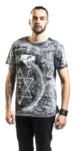 "Ouroboros Snake" T-Shirt Schwarz Von Alchemy England -Stil Tanz Verkaufsgeschäft 443361wa