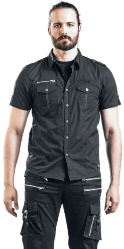 "Rockstar Shirt T/C" Kurzarmhemd Schwarz Von Brandit -Stil Tanz Verkaufsgeschäft 457088wa