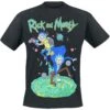 "Space Rangers" T-Shirt Schwarz Von Rick And Morty -Stil Tanz Verkaufsgeschäft 460314a