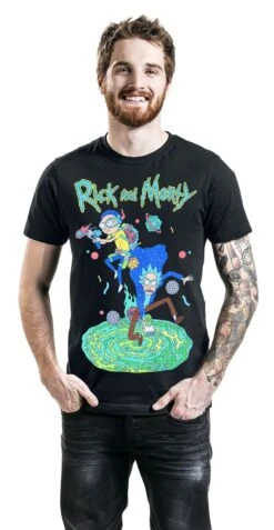 "Space Rangers" T-Shirt Schwarz Von Rick And Morty -Stil Tanz Verkaufsgeschäft 460314wa