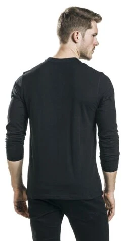 "Basic Henley" Langarmshirt Schwarz Von RED By EMP -Stil Tanz Verkaufsgeschäft 469312wb