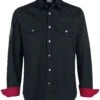 "EMP Signature Collection" Langarmhemd Schwarz/rot Von Kiss -Stil Tanz Verkaufsgeschäft 470820a