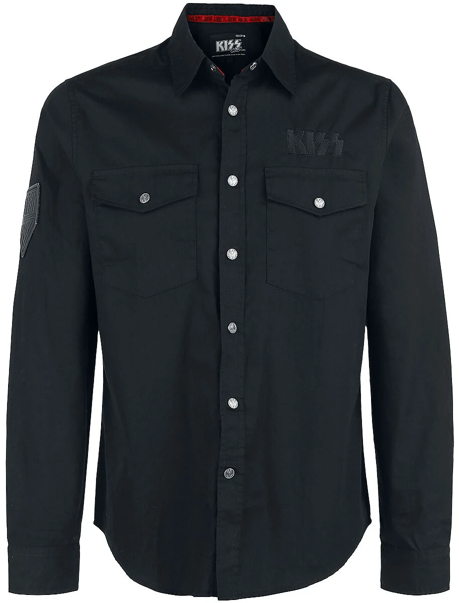 "EMP Signature Collection" Langarmhemd Schwarz/rot Von Kiss 5 "EMP Signature Collection" Langarmhemd Schwarz/rot Von Kiss – Bild 3