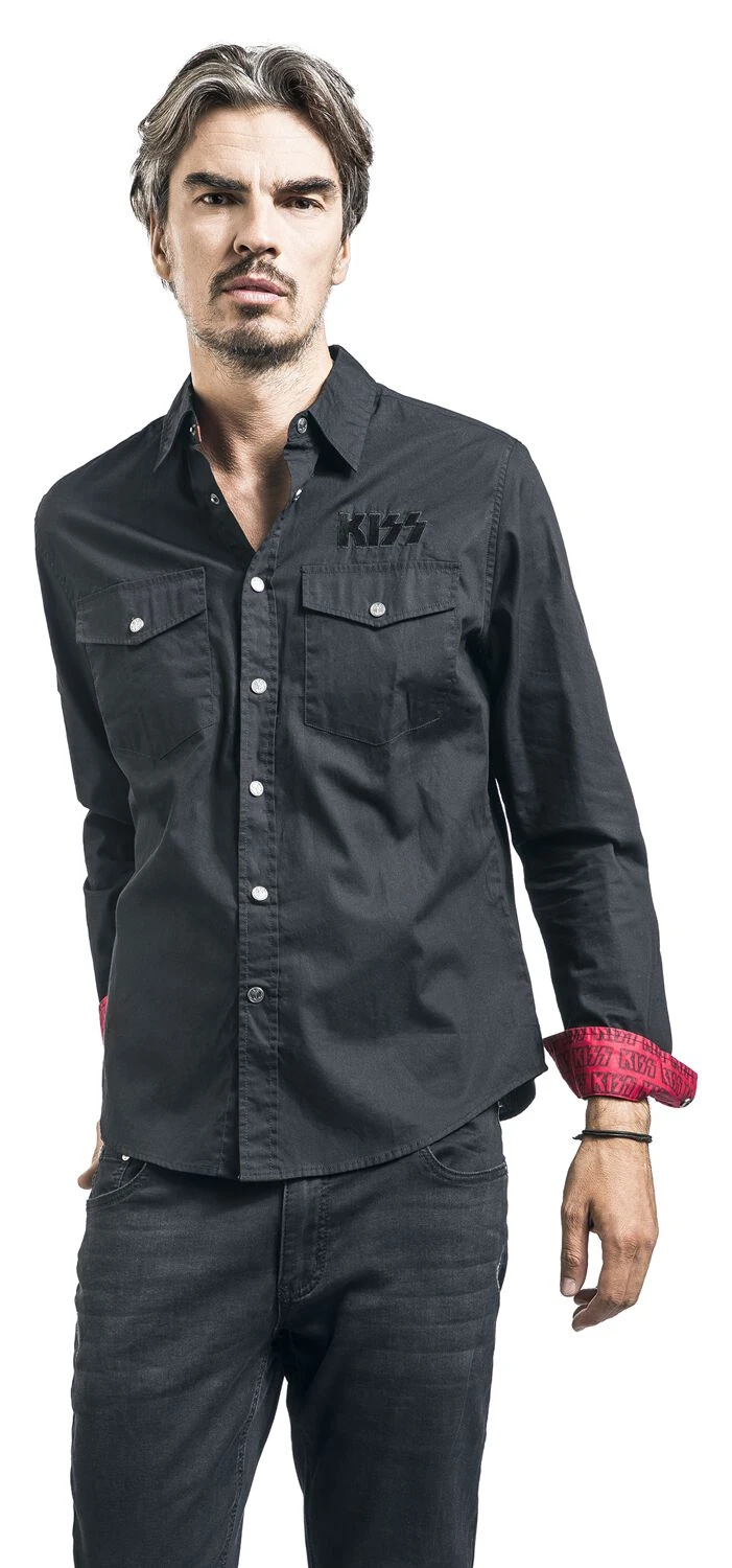 "EMP Signature Collection" Langarmhemd Schwarz/rot Von Kiss 9 "EMP Signature Collection" Langarmhemd Schwarz/rot Von Kiss – Bild 7