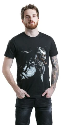 "Venom" T-Shirt Schwarz Von Spider-Man -Stil Tanz Verkaufsgeschäft 475161wa