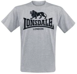 "Logo" T-Shirt Grau Von Lonsdale London