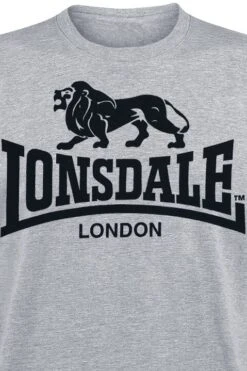 "Logo" T-Shirt Grau Von Lonsdale London -Stil Tanz Verkaufsgeschäft 480581d